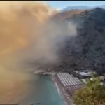 Himarë. Zjarr në Llamanë, 17 efektivë zjarrfikës në terren